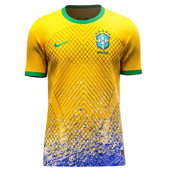 Tailandia Camiseta Brasil Primera Equipación 2022 Amarillo